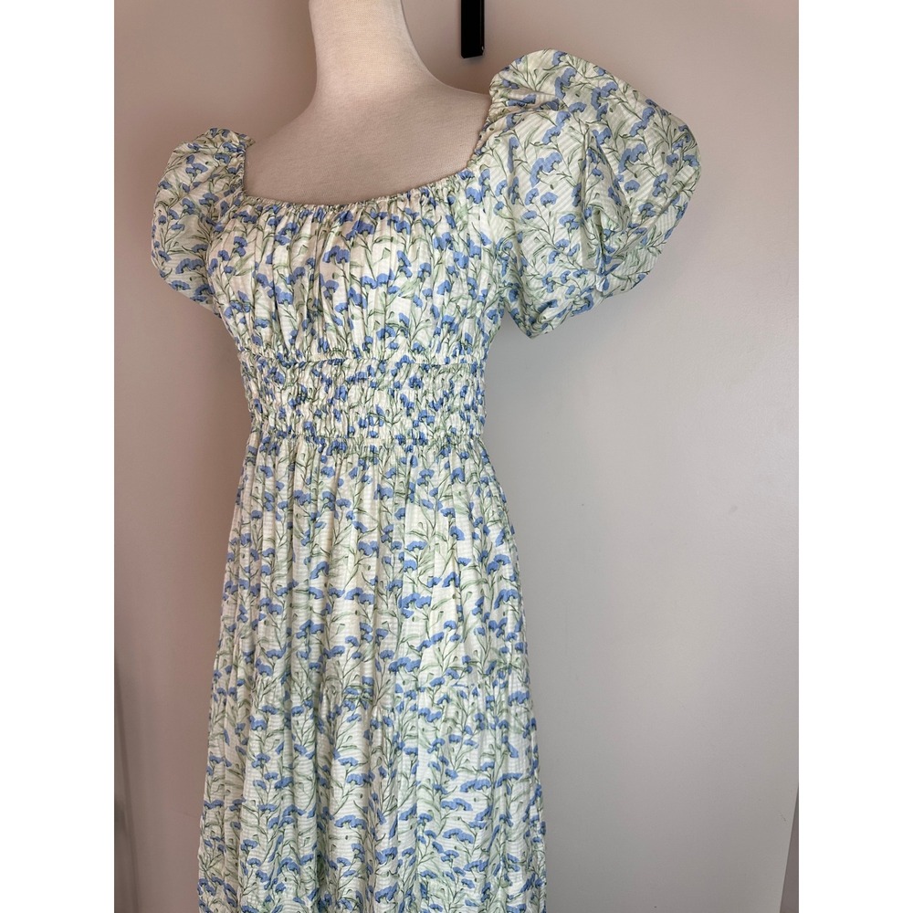 ASTR The Label Florentina Floral Tiered Maxi Dress Women M Blue NWOT - Picture 6 of 10